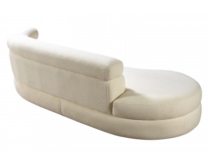 Nova - Larissa Ivory Boucle Chaise Lounge