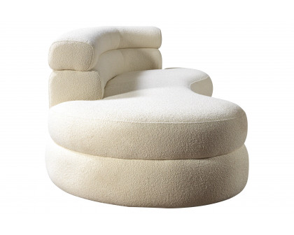 Nova - Larissa Ivory Boucle Chaise Lounge