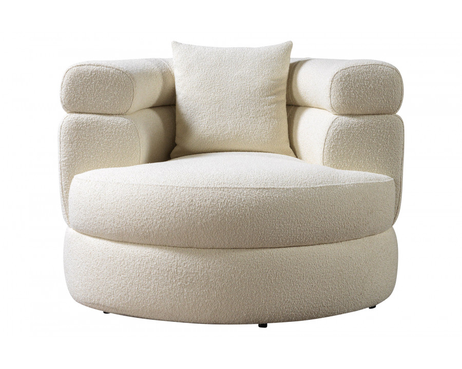 Nova - Larissa Ivory Boucle Accent Chair