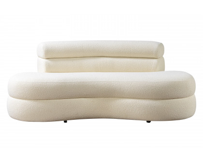 Nova - Larissa Ivory Boucle Loveseat