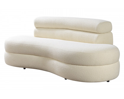 Nova - Larissa Ivory Boucle Loveseat