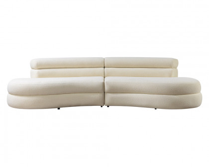 Nova - Larissa Ivory Boucle Curved Sectional