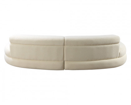 Nova - Larissa Ivory Boucle Curved Sectional