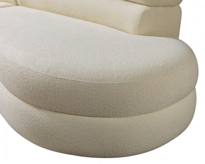 Nova - Larissa Ivory Boucle Curved Sectional