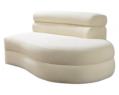 Nova - Larissa Ivory Boucle Curved Sectional