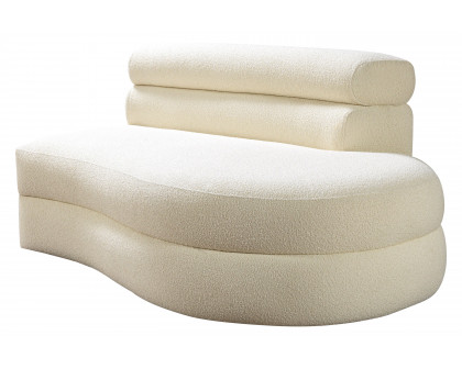 Nova - Larissa Ivory Boucle Curved Sectional