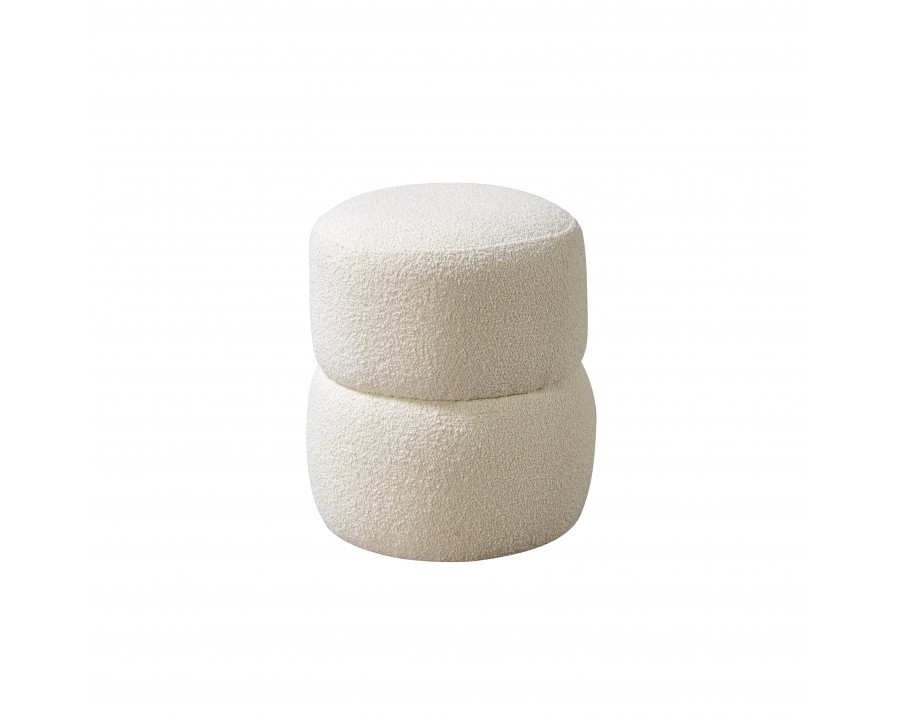 Nova - Larissa Ivory Boucle Stool