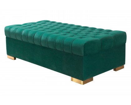 Nova - Lauren Velvet Rectangle Ottoman