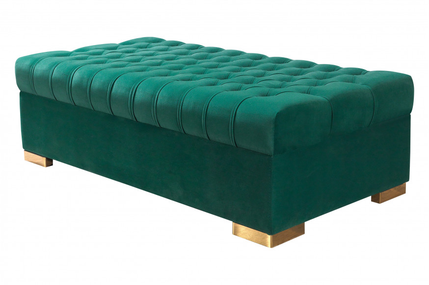 Nova™ Lauren Velvet Rectangle Ottoman - Green