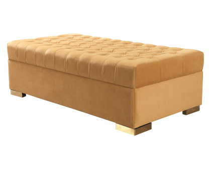 Nova - Lauren Velvet Rectangle Ottoman