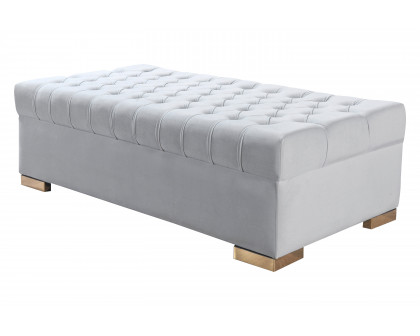 Nova - Lauren Velvet Rectangle Ottoman