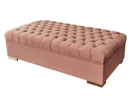 Nova - Lauren Velvet Rectangle Ottoman