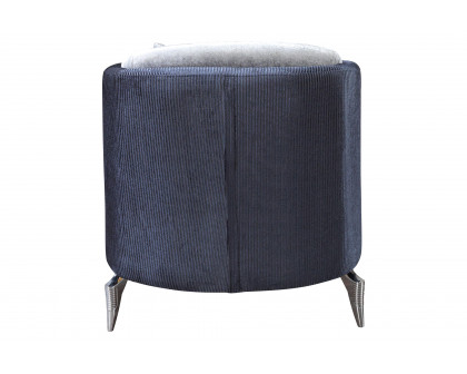 Nova Leina Velvet Chair - Silver-Gray