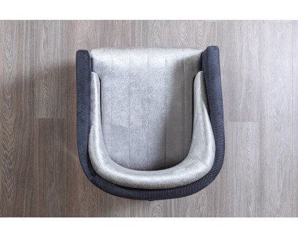 Nova Leina Velvet Chair - Silver-Gray