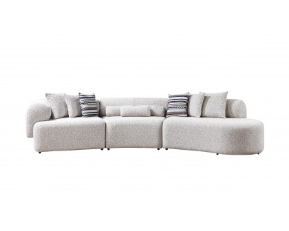 Nova Lena Stone Boucle 3-Piece Curved 145" Sectional