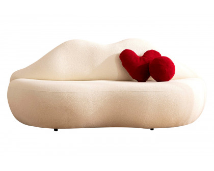 Nova Lips Boucle Loveseat - Ivory