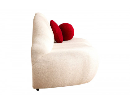 Nova Lips Boucle Loveseat - Ivory