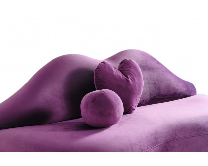 Nova Lips Velvet Loveseat - Purple