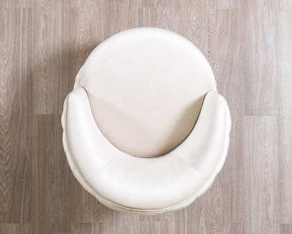 Nova Lupino Ivory Velvet Chair