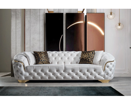 Nova Lupino Velvet Sofa & Loveseat - Ivory