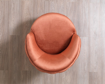 Nova Lupino Orange Velvet Chair