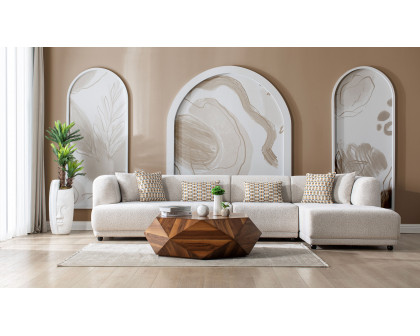 Nova - Lyna Ivory 3 Pc 144" RAF Sectional