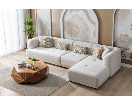 Nova - Lyna Ivory 3 Pc 144" RAF Sectional