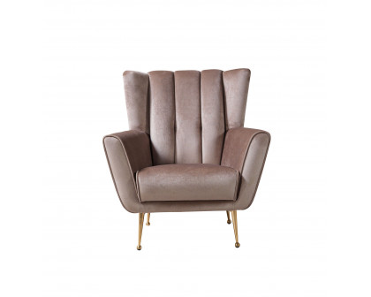 Nova Merida Coffee Velvet Chair