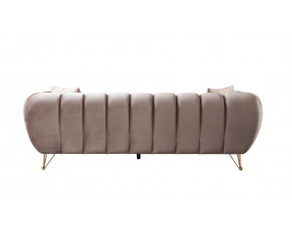 Nova Merida Coffee Velvet Sofa 92" & Loveseat 72"