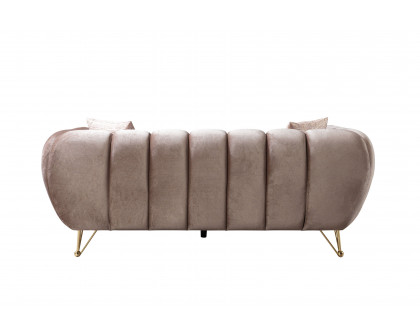 Nova Merida Coffee Velvet Sofa 92" & Loveseat 72"