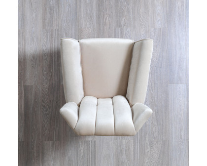 Nova Merida Ivory Velvet Chair