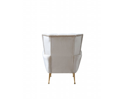 Nova Merida Ivory Velvet Chair