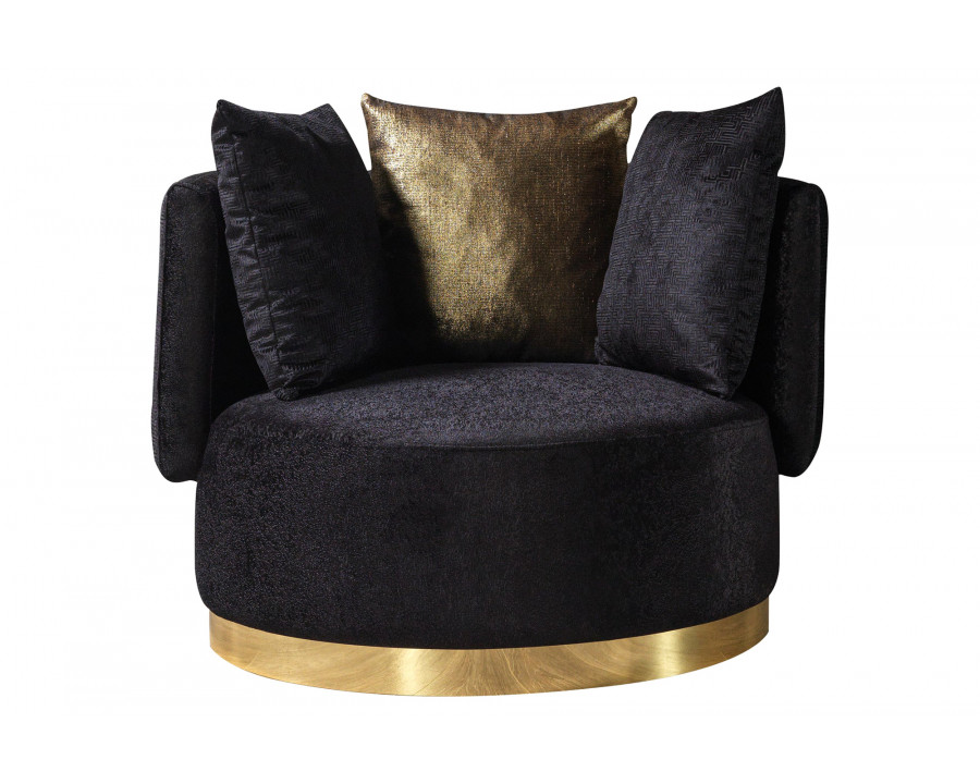 Nova Michelle Velvet Chair - Black