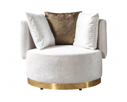 Nova Michelle Velvet Chair - Ivory