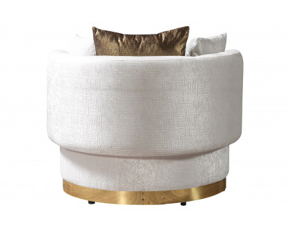 Nova Michelle Velvet Chair - Ivory