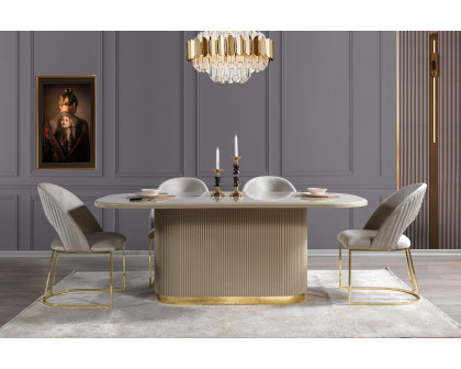 Nova - Milena 7-Piece Dining Set in Ivory