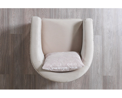 Nova - Milena Velvet Chair in Ivory