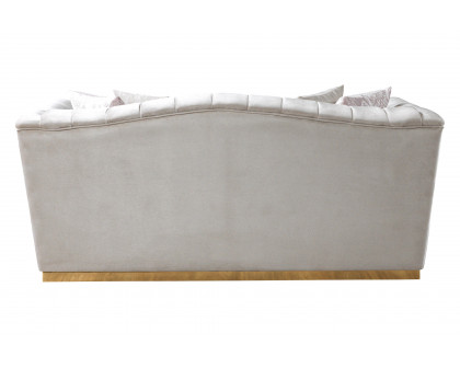 Nova - Milena Velvet Sofa & Loveseat in Ivory