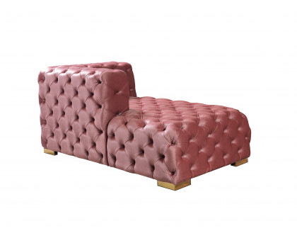 Nova Neva Pink Velvet Double Chaise 138" Sectional