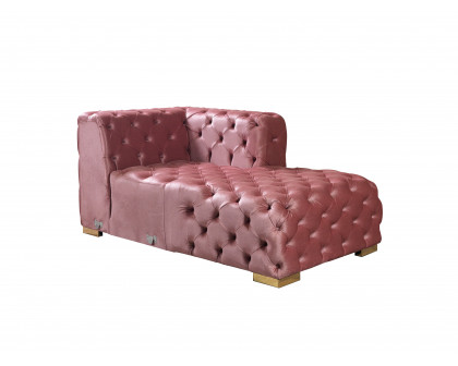 Nova Neva Pink Velvet Double Chaise 138" Sectional