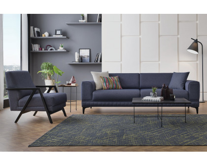 Nova - Pavia 3-Seater Sofa Bed in Navy Blue