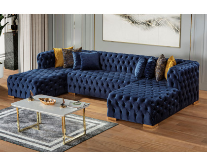 Nova Polo U-Shape Sectional - Blue