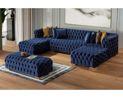 Nova Polo U-Shape Sectional - Blue