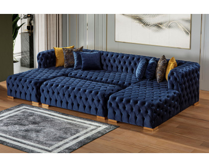 Nova Polo U-Shape Sectional - Blue