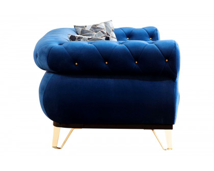 Nova - Rosy Navy Velvet Sofa & Loveseat