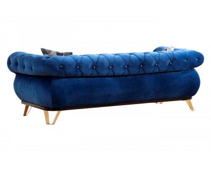 Nova - Rosy Navy Velvet Sofa & Loveseat