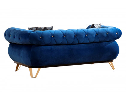 Nova - Rosy Navy Velvet Sofa & Loveseat