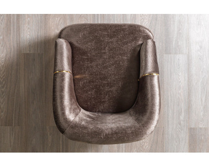 Nova Santana Velvet Chair - Coffee