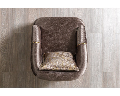 Nova Santana Velvet Chair - Coffee