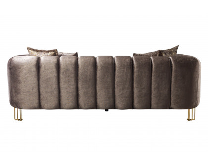 Nova Santana Velvet Sofa - Coffee